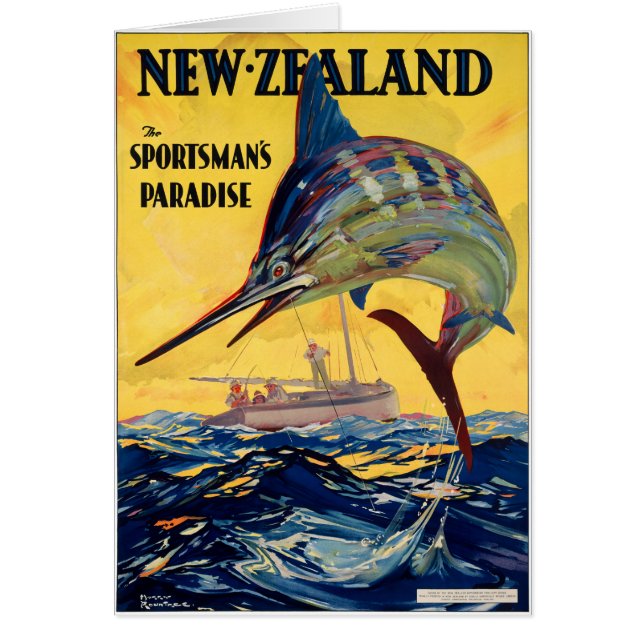 Vintages Reise-Plakat Neuseelands wieder (Vorne)