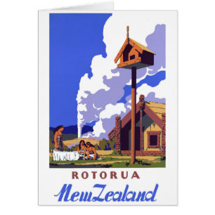 Vintages Reise-Plakat Neuseelands wieder