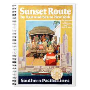 Vintages Reise-Plakat New York wieder hergestellt Notizblock