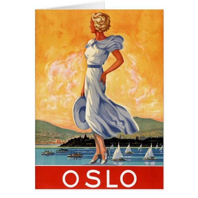Vintages Reise-Plakat Oslos Norwegen wieder (Vorne)