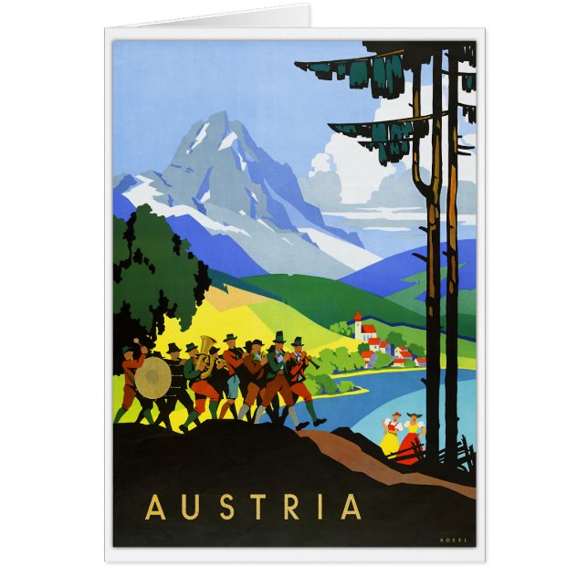 Vintages Reise-Plakat Österreichs (Vorne)