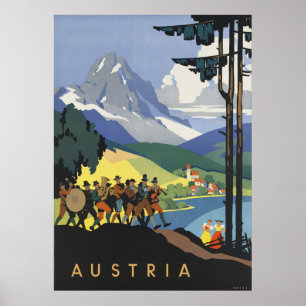 Vintages Reise-Plakat Österreichs Poster