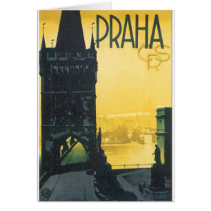 Vintages Reise-Plakat Prag