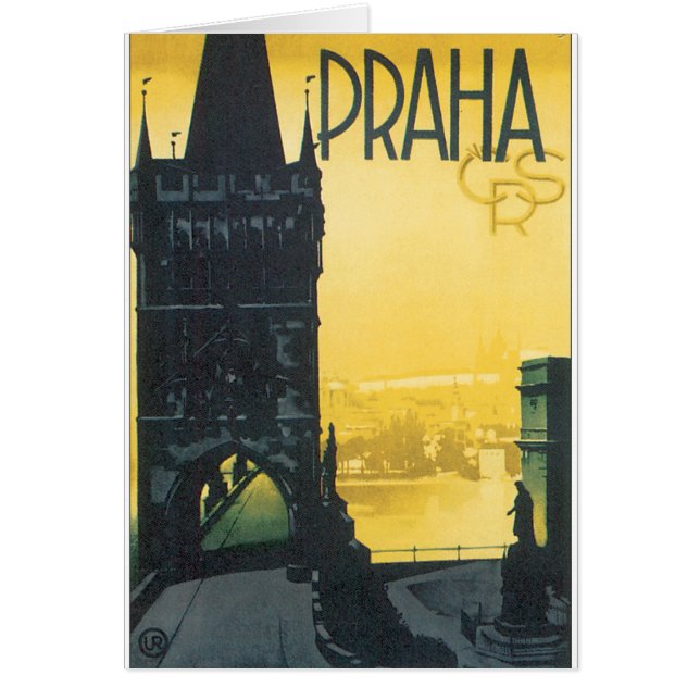 Vintages Reise-Plakat Prag (Vorne)