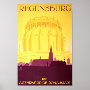 Vintages Reise-Plakat Regensburgs Deutschland Poster
