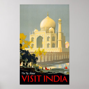 Vintages Reise-Plakat Restor Taj Mahal Poster