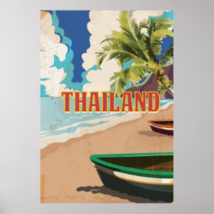 Vintages Reise-Plakat Thailands Poster