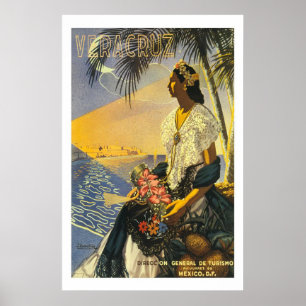 Vintages Reise-Plakat "Veras Cruz" Poster
