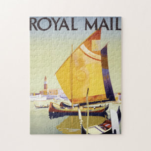 Vintages Reisedesign für London Puzzle