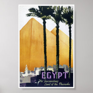Vintages Reiseplakat Ägyptens wieder hergestellt Poster