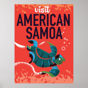 Vintages Reiseplakat American Samoa Poster