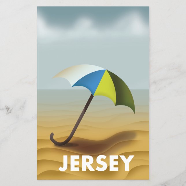 Vintages Reiseplakat aus Jersey. Flyer (Vorne)