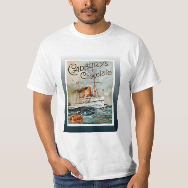 Vintages Reiseplakat, Cadburys Schokolade T-Shirt (Vorderseite)
