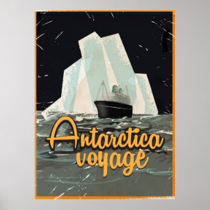 Vintages Reiseplakat der Antarktis Poster