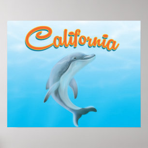 Vintages Reiseplakat für Dolphin Poster