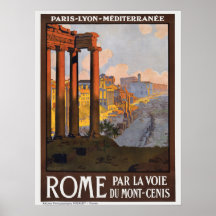 Vintages Reiseplakat für Italien