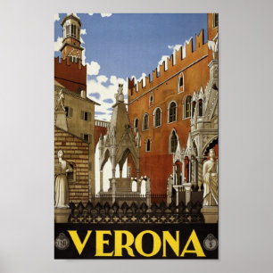 Vintages Reiseplakat für Italien Poster