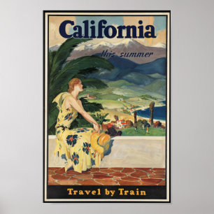 Vintages Reiseplakat für Kalifornien Poster