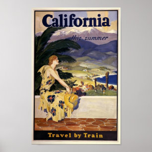 Vintages Reiseplakat für Kalifornien Poster