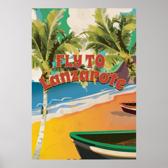 Vintages Reiseplakat für Lanzarote Poster (Vorne)