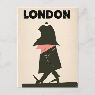 Vintages Reiseplakat für Londoner Policeman Postkarte