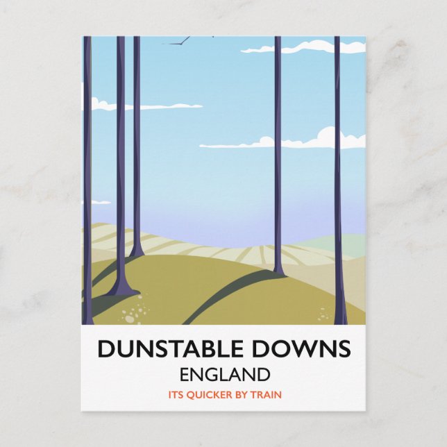 Vintages Reiseplakat für Unstable Postkarte (Vorderseite)