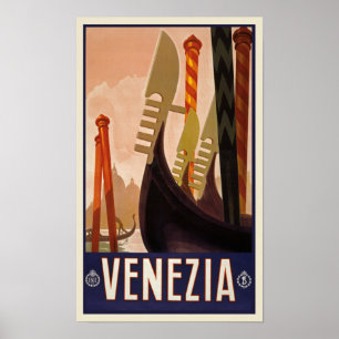 Vintages Reiseplakat für Venedig Poster