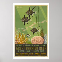 Vintages Reiseplakat "Great Barrief Reef" Poster