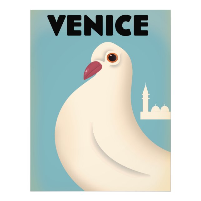 Vintages Reiseplakat in Venedig Fotodruck (Vorne)