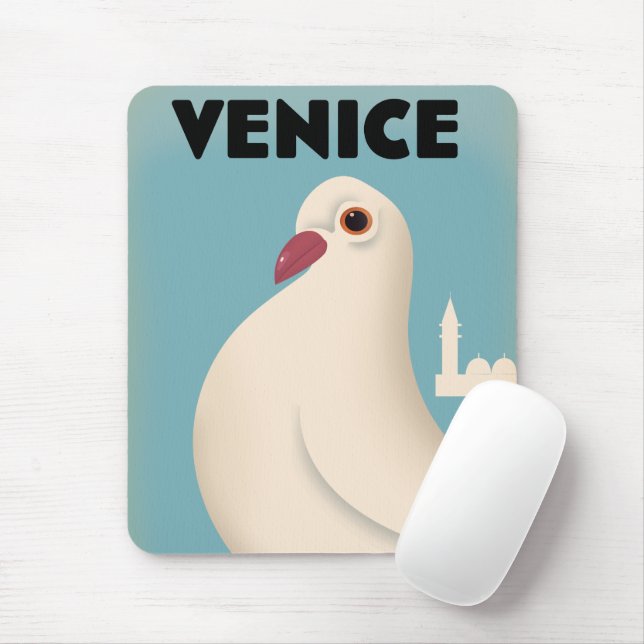Vintages Reiseplakat in Venedig Mousepad (Mit Mouse)
