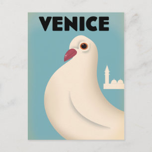 Vintages Reiseplakat in Venedig Postkarte