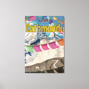 Vintages Reiseplakat Kathmandus Leinwanddruck