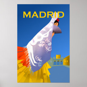 Vintages Reiseplakat Madrids Poster
