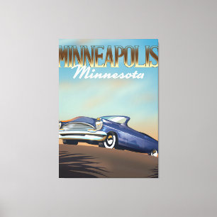 Vintages Reiseplakat Minneapolis, Minnesota Leinwanddruck