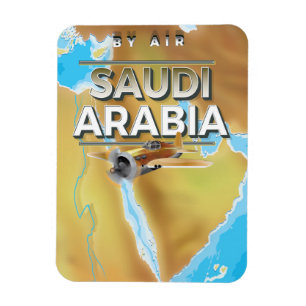 Vintages Reiseplakat Saudi-Arabien Magnet