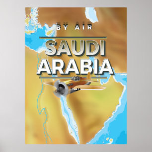 Vintages Reiseplakat Saudi-Arabien Poster