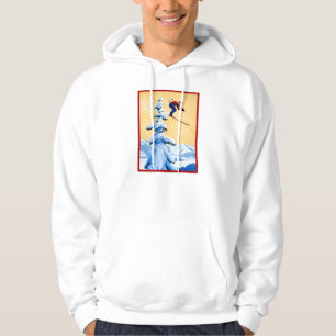 Vintages Reiseplakat, Skipullover Hoodie