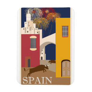 Vintages Reiseplakat Spaniens Magnet