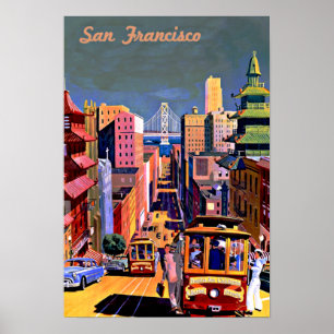 Vintages Reiseplakat von San Francisco Poster