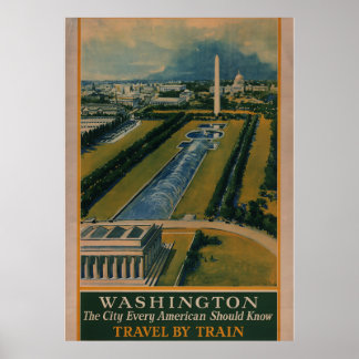 Vintages Reiseplakat Washington DC Poster