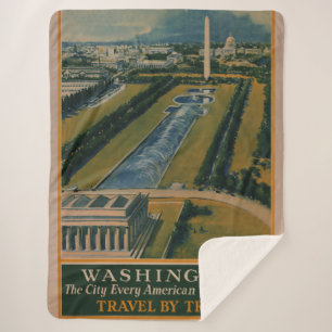 Vintages Reiseplakat Washington DC Sherpadecke