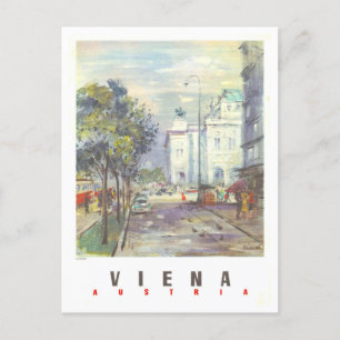 Vintages Reiseplakat Wien Postkarte