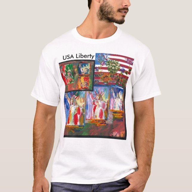 Vintages Reiseplakate Freiheitsstatue NYC Shirt (Vorderseite)
