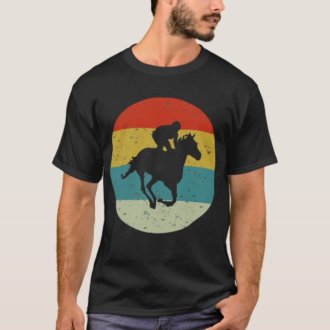 Vintages Reitpferd T-Shirt (Vorderseite)