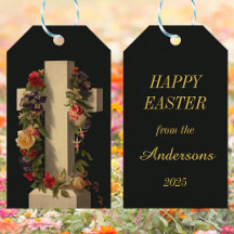 Vintages religiöses Blumenkreuz Jesus Ostern