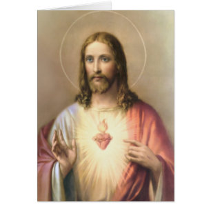 Vintages religiöses Herz Jesus Jubiläum katholisch