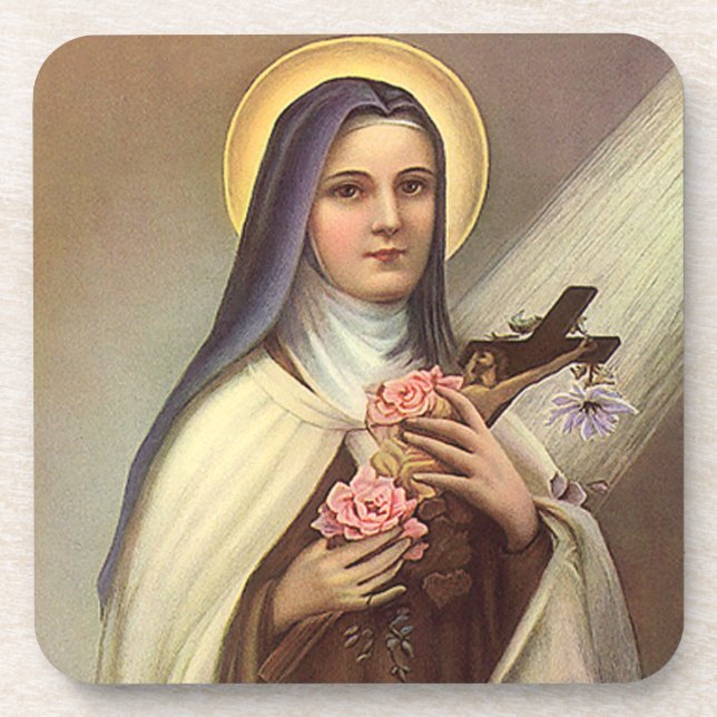 Vintages religiöses Ostern, Nu mit Kreuz Untersetzer (Vorderseite)