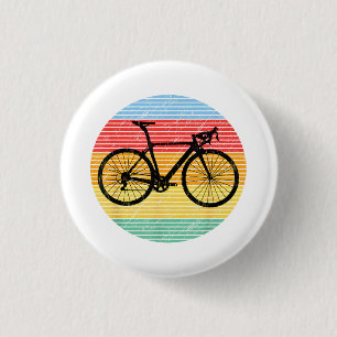 Vintages Rennen Fahrrad Funny Road Racer Geschenk Button