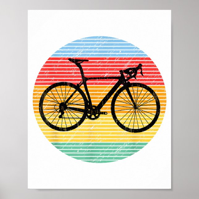 Vintages Rennen Fahrrad Funny Road Racer Geschenk Poster (Vorne)
