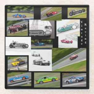 Vintages Rennen Glasuntersetzer